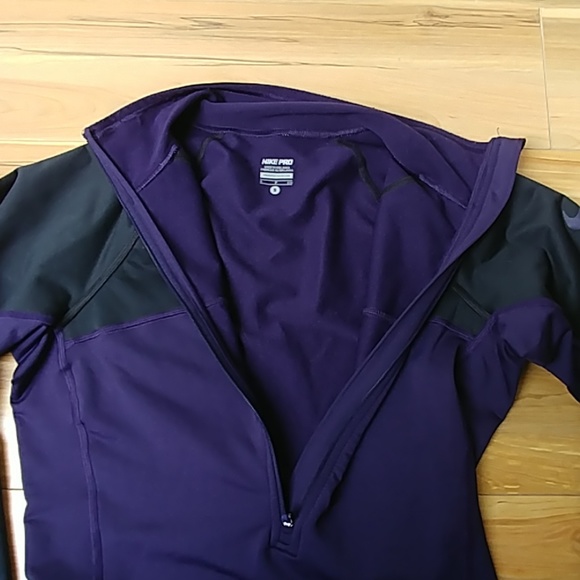 NEW Nike Pro light fleece long sleeve 1/4 zip - Picture 3 of 6